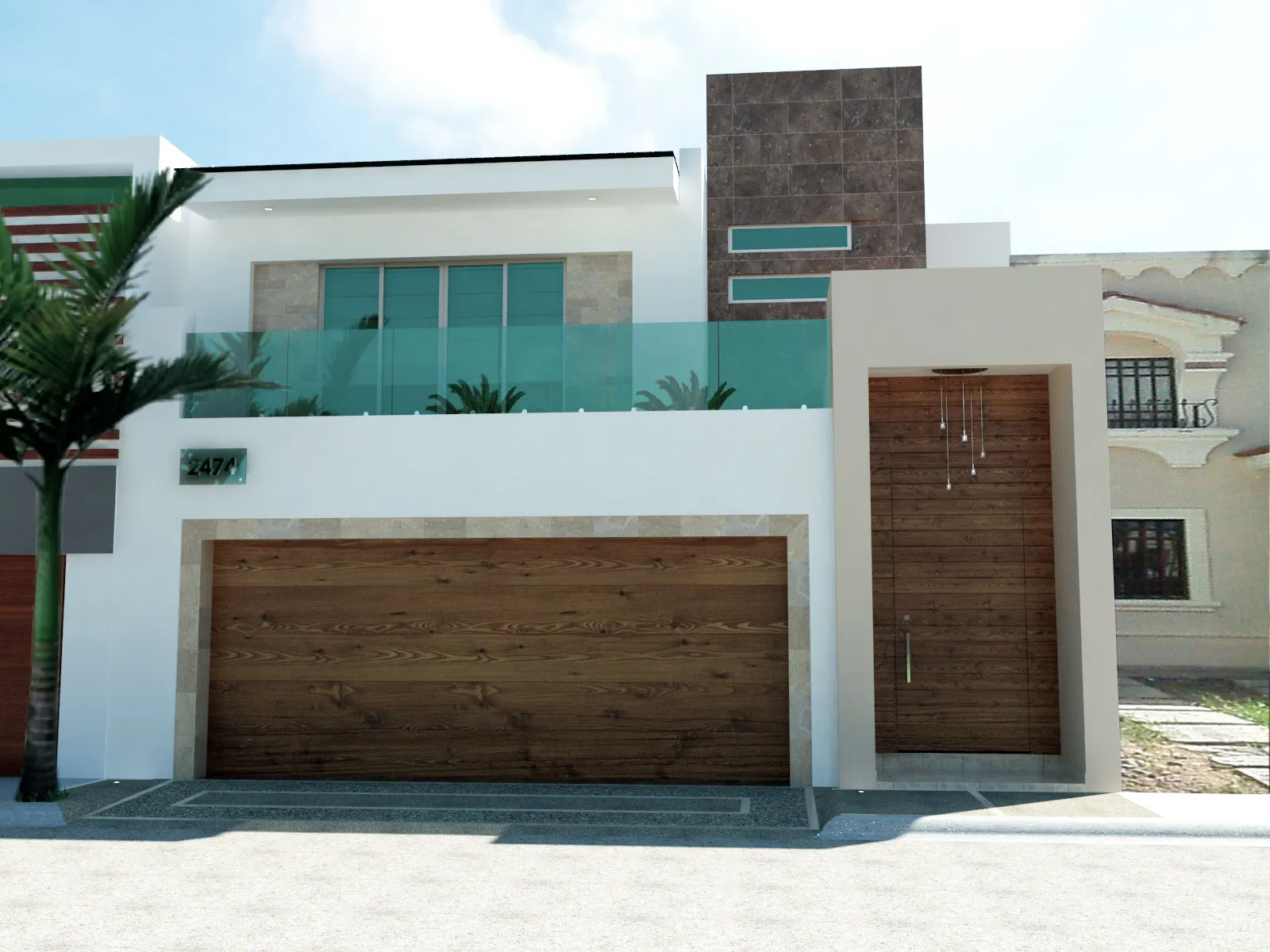 Render 3D Fachada Valencia